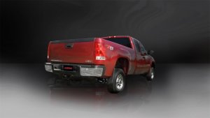 GMC Sierra Performance Exhaust - Single Side Exit - CORSA Performance - Cat-Back Sport with Twin 4in Pro-Series Tips - Black - `11-`13